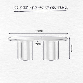 Poppy Coffee Table dimensions