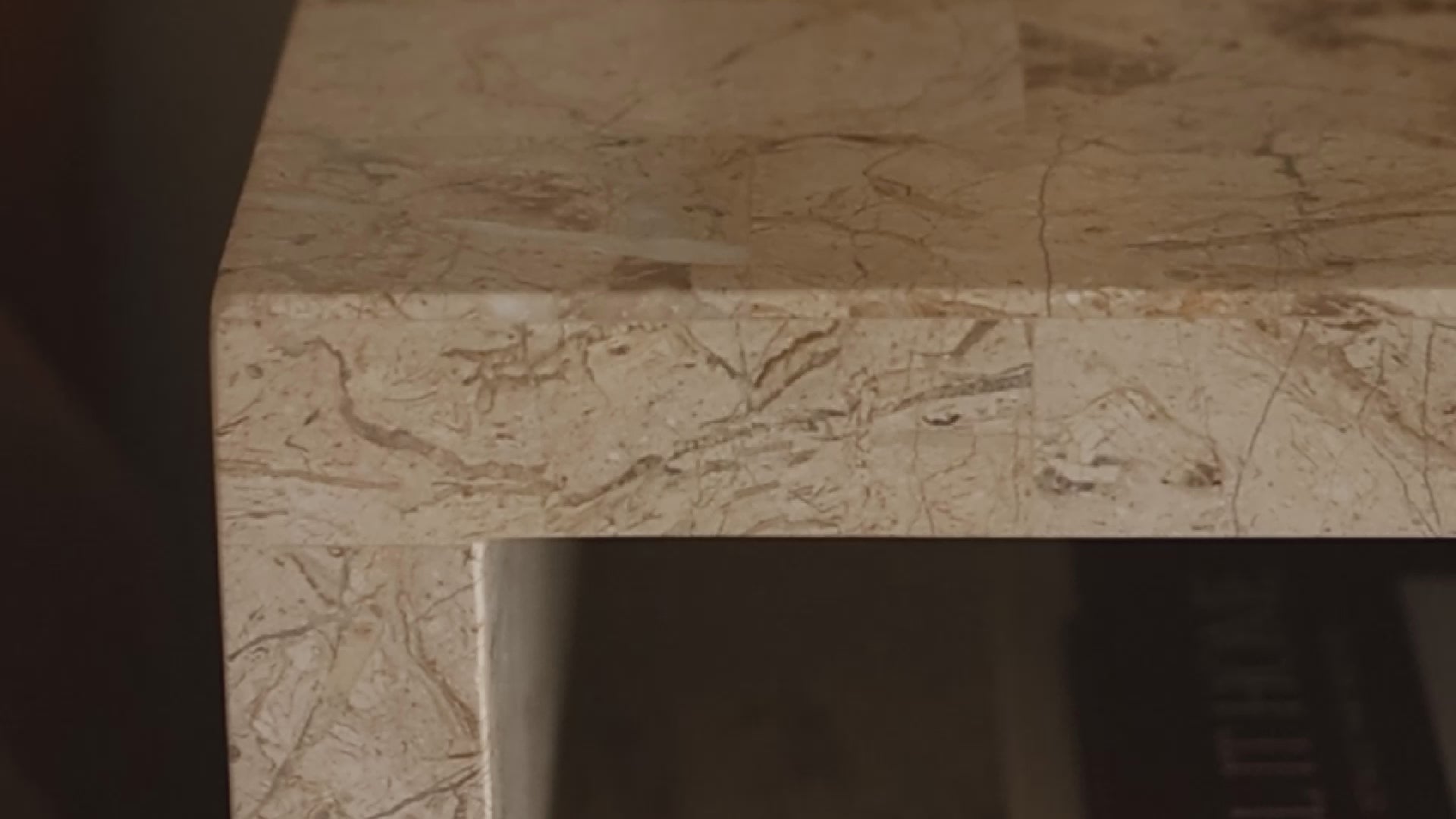 Sable Bedside Table - Cream Stone