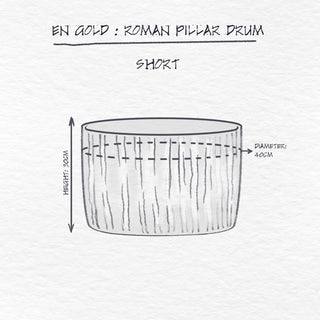Roman Pillar Drum Short dimensions
