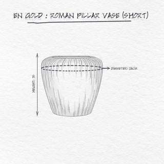 Roman Pillar Vase Short dimensions
