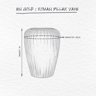 Roman Pillar Vase dimensions