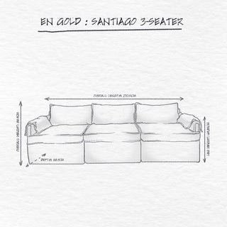 Santiago Modular Sofa, 3 Seater