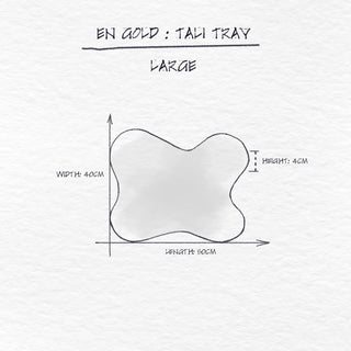 Tali Tray, Smokey White Large dimensions