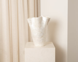 large shell vase