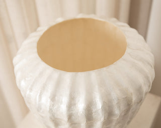 organic short large shell vase