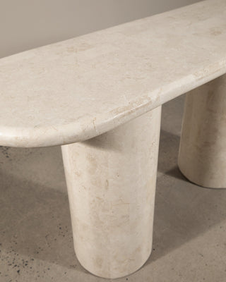 stone sculptured console table